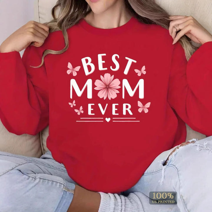 Kvinders sweatshirt med legende yndlingsudsagn og blomsterdesign Stilla