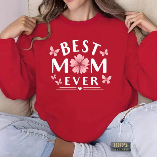 Kvinders sweatshirt med legende yndlingsudsagn og blomsterdesign Stilla