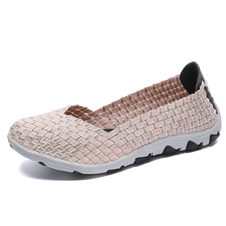 Dame nan strikket Slip-On fritidssko med flettet overdel og skridsikker flexsål Skovae