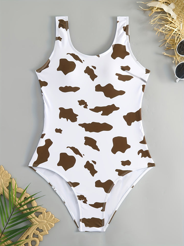 Dame One-Piece Badedragt med dyremønster Skovae