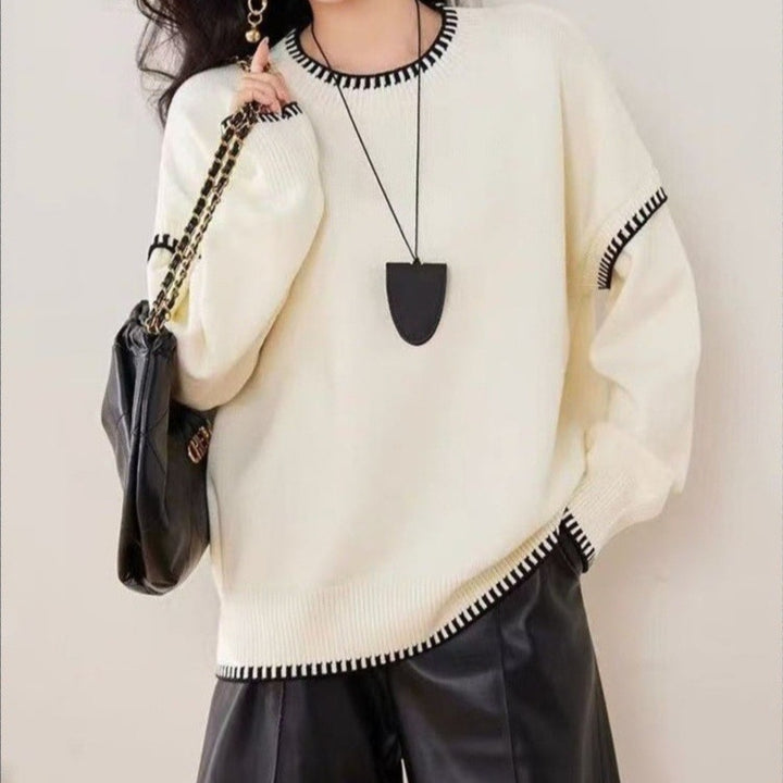 Femme Stilfuld Strikpullover Sweatshirt Stilla