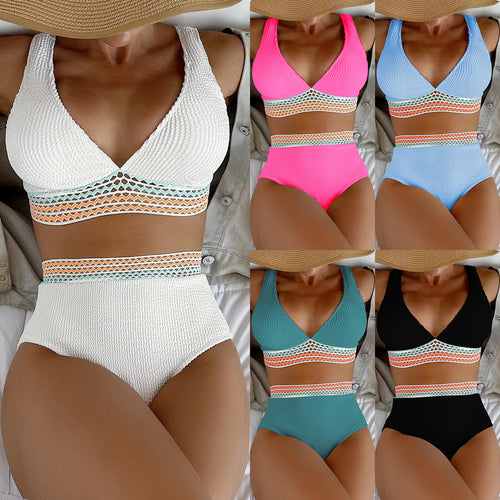 Dame bikinisæt med struktureret overflade og trendy farvedetaljer Stilla