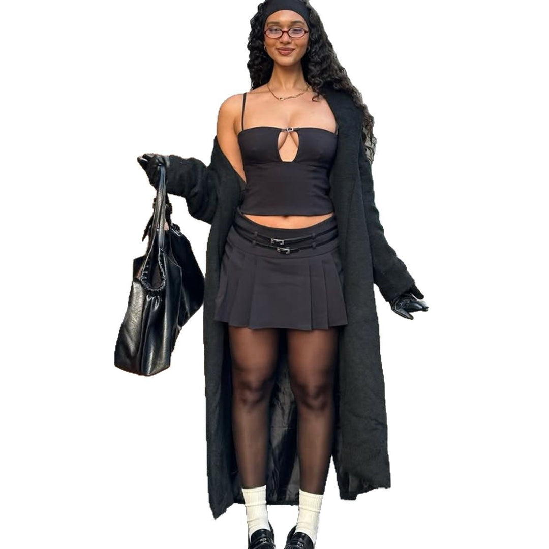 Dame bustier top med dyb udskæring og minimalistisk design Stilla