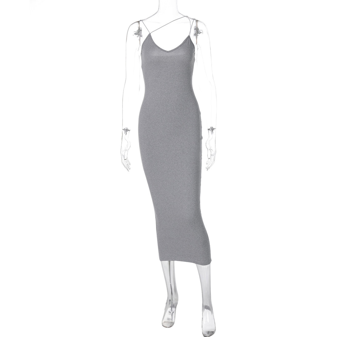Dame Figurtilpasset Midikjole med elegant Spaghetti-strop-design Stilla