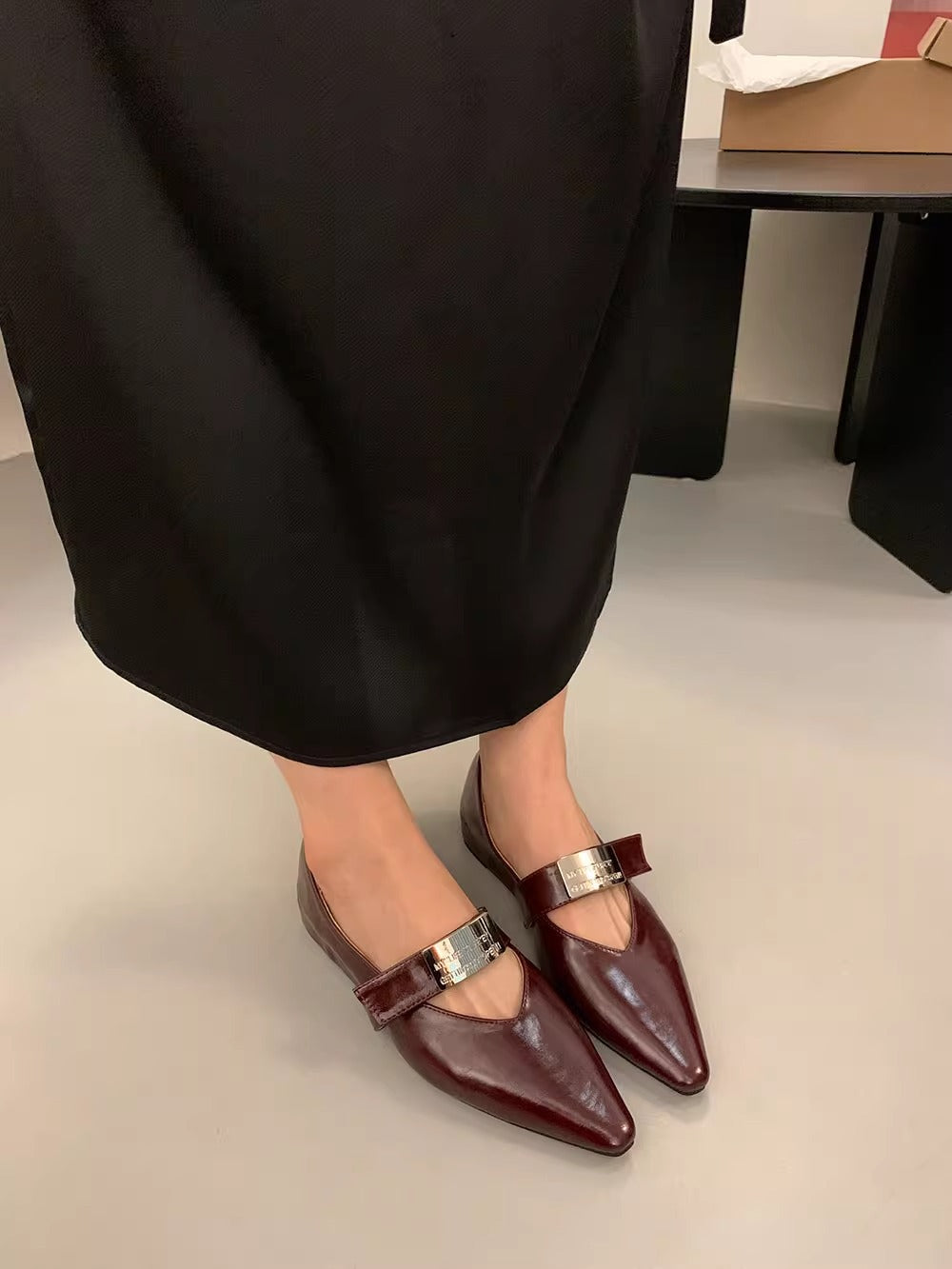 Dame elegante Ballerinas med stilfuld justerbar rem Stilla