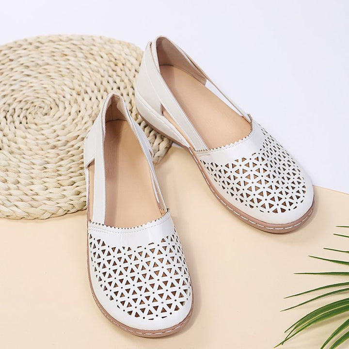 Dame Åndbare Ballerinas med moderne Perforeringsmønster Stilla