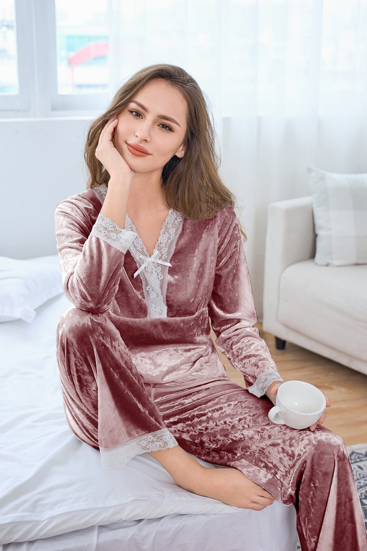 Dame samtblød pyjamas Stilla