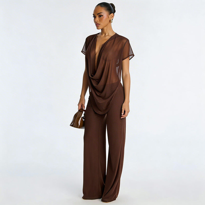Dame Elegant Oversized-Outlet i flydende materiale Skovae