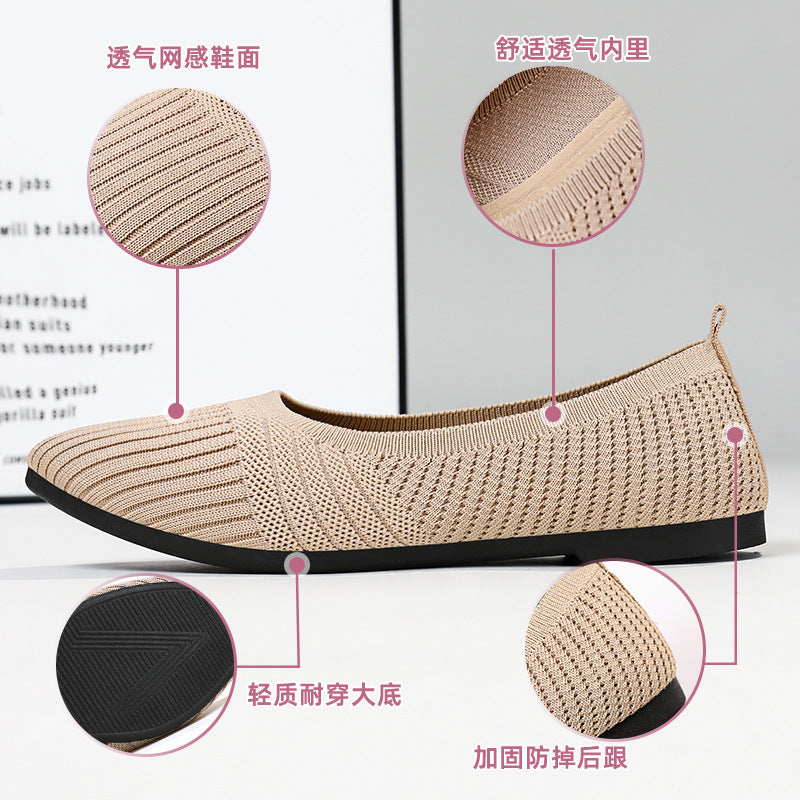 Dame Elegante og komfortable Ballerinas med åndbart strikdesign Stilla
