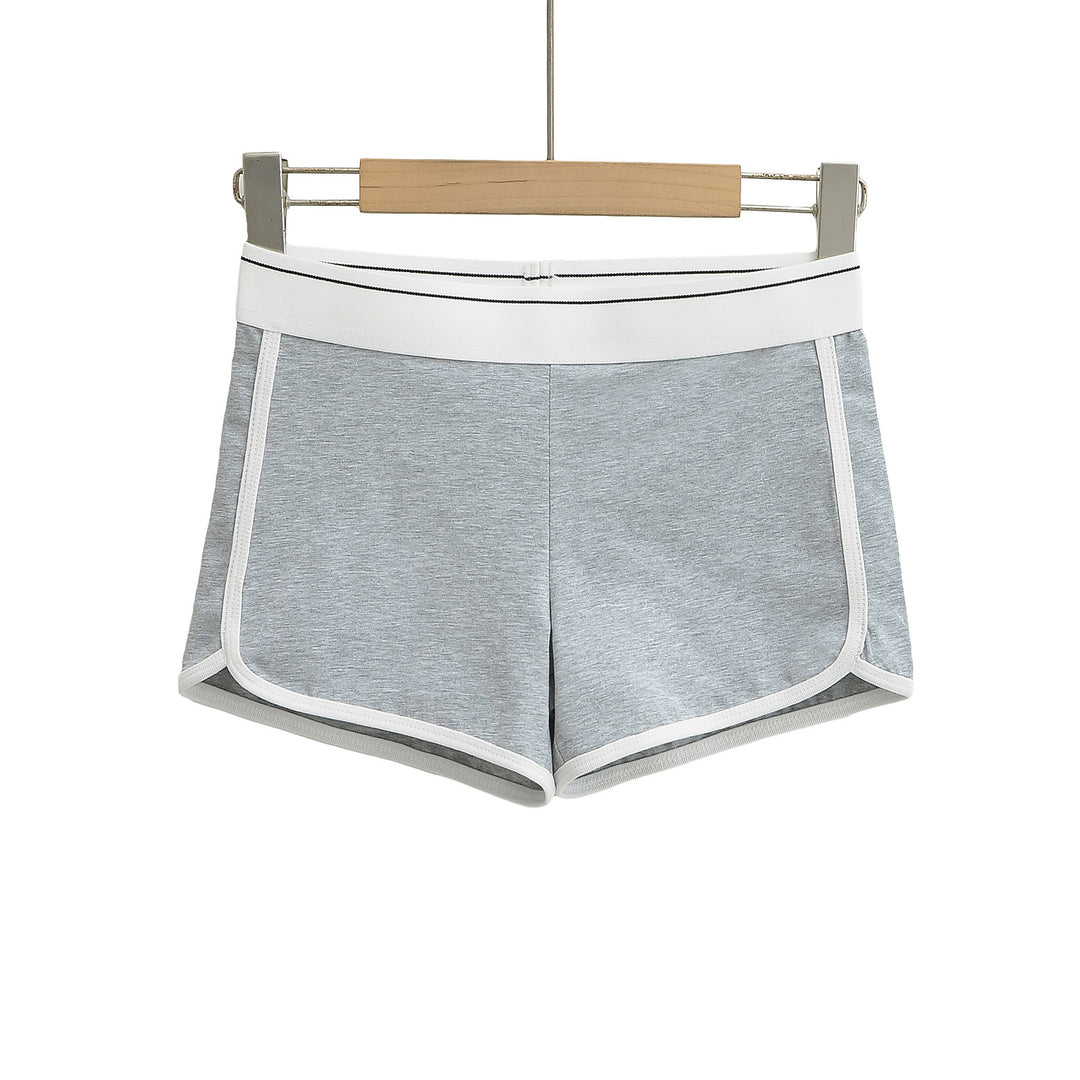 Dame sporty korte shorts med elastisk talje og kontrasterende piping Stilla