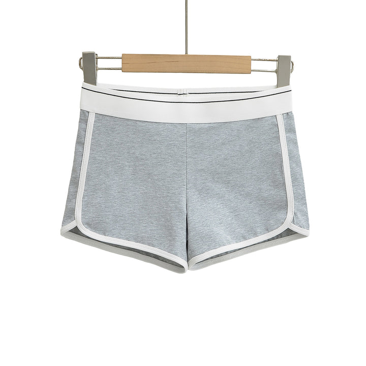 Dame sporty korte shorts med elastisk talje og kontrasterende piping Stilla
