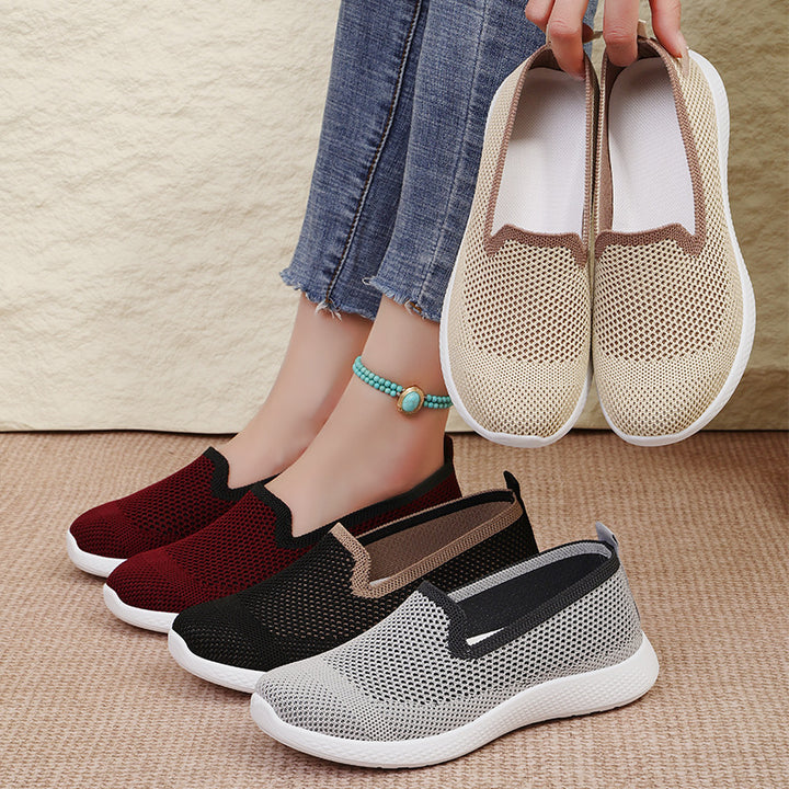Femme Åndbare Slip-On Strik-Sneakers med Ergonomisk Pasform Stilla