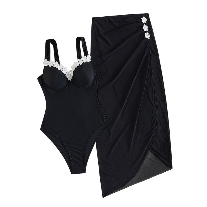 Dame Elegant One-Piece Swimsuit with Transparent Skirt Skovae
