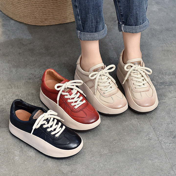 Dame Komfortable Sneakers i urban stil med tykk platformsål og åndbart overmateriale Stilla