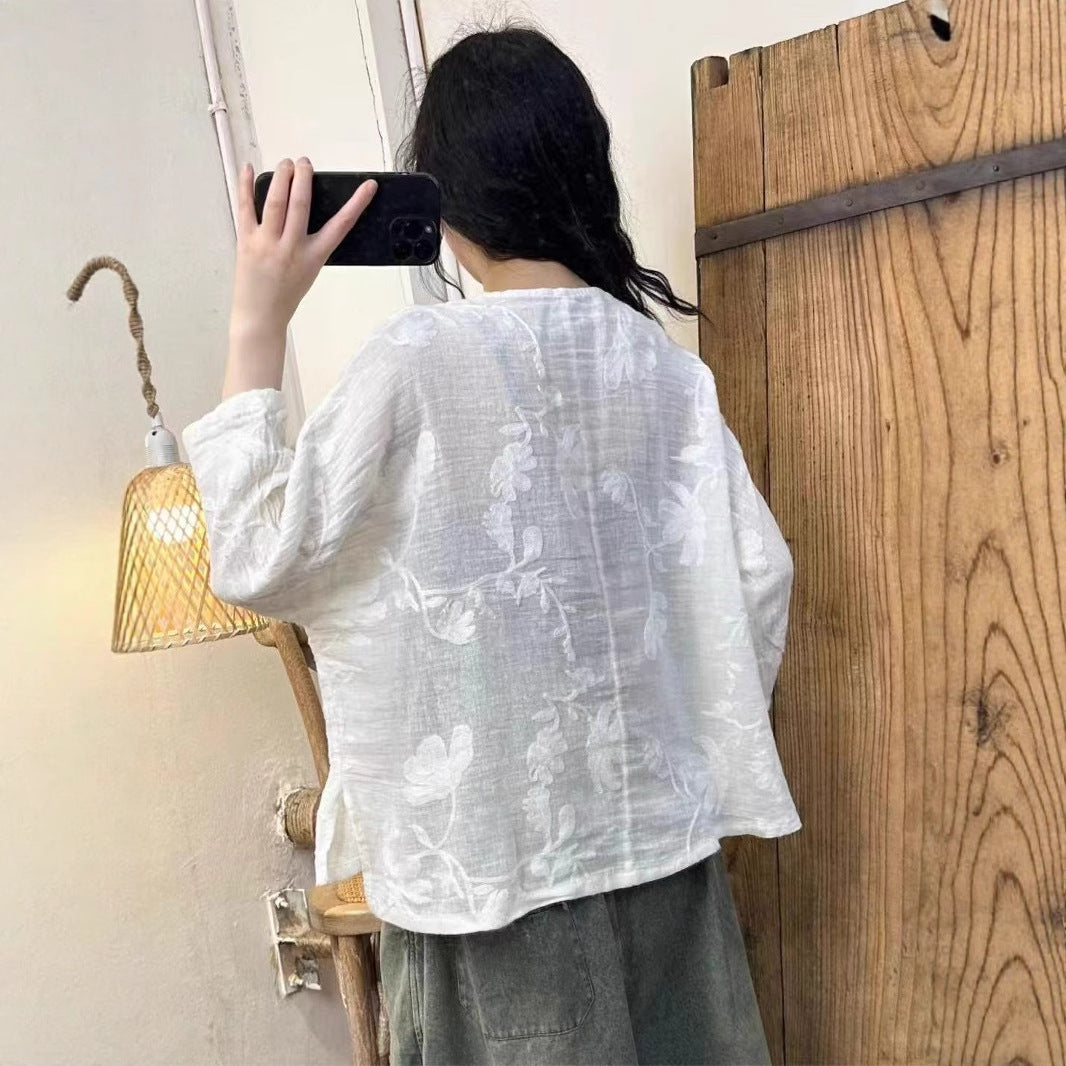 Femme Broderet Let Bluse Stilla