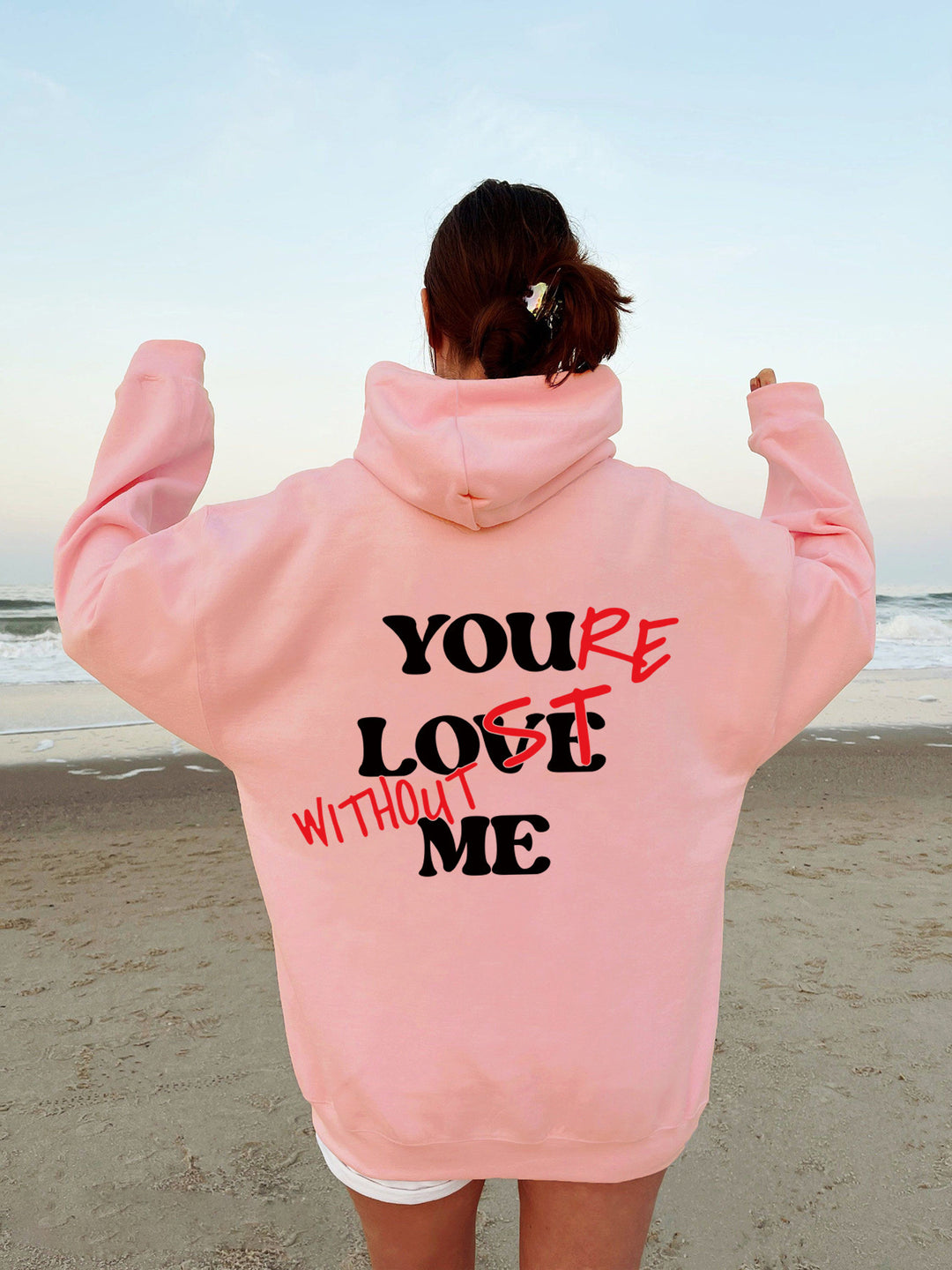 Kvinder Oversized Hoodie med Inspirerende Print Skovae