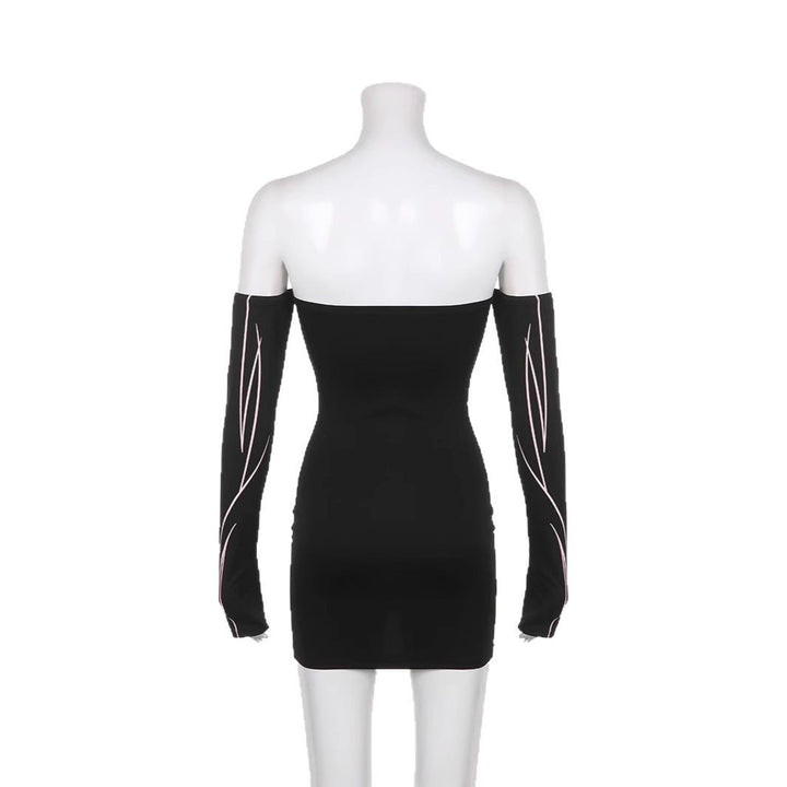 Damer elegant Off-Shoulder kjole med lange ærmer Skovae