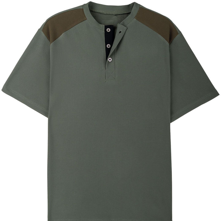 Herrer fritids Henley-shirt med mesh-detaljer Stilla