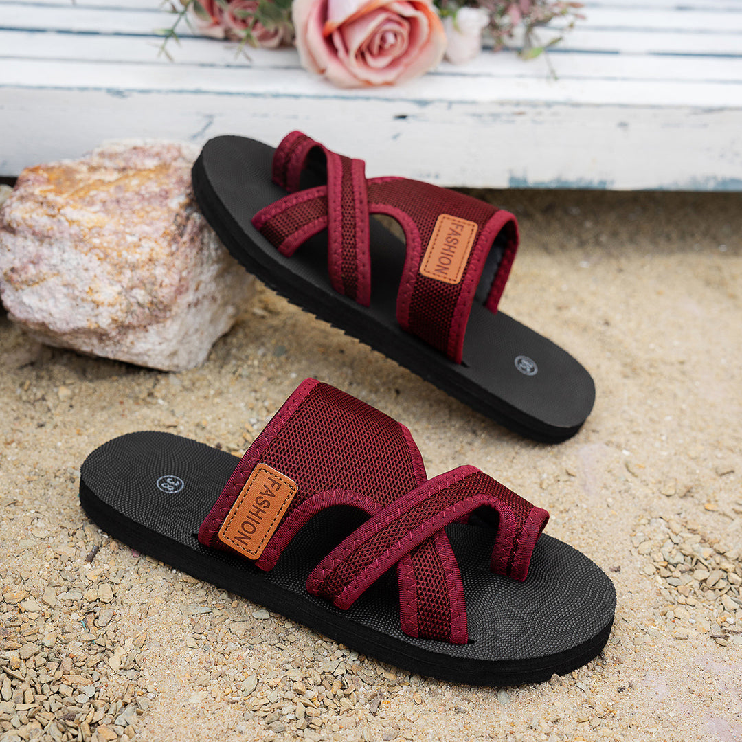 Dame Komfortable Tøfler-sandaler med åndbart mesh-overflade og skridsikker sål Stilla