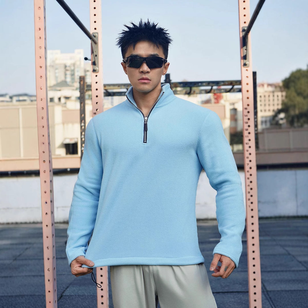 Herrer Fleece Pullover med høj krave Stilla