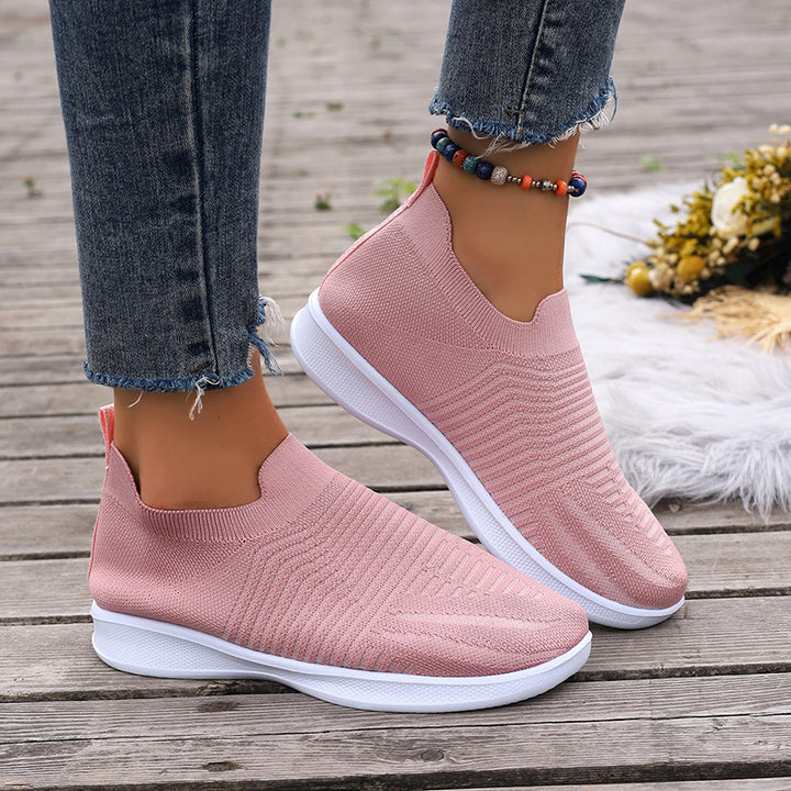 Dame Komfortable Slip-On Sneakers med åndbart overmateriale Stilla