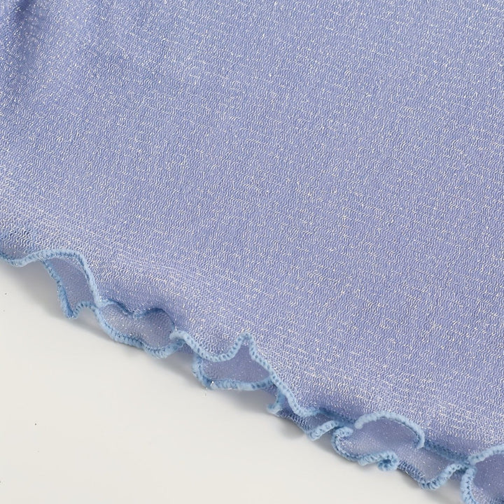 Dame Strandtop med glitrende materiale Skovae
