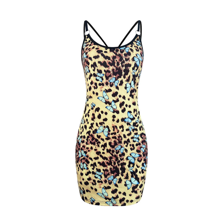 Dame Bodycon Mini Kjole med Sommerfugle- og Dyretrykdesign Stilla