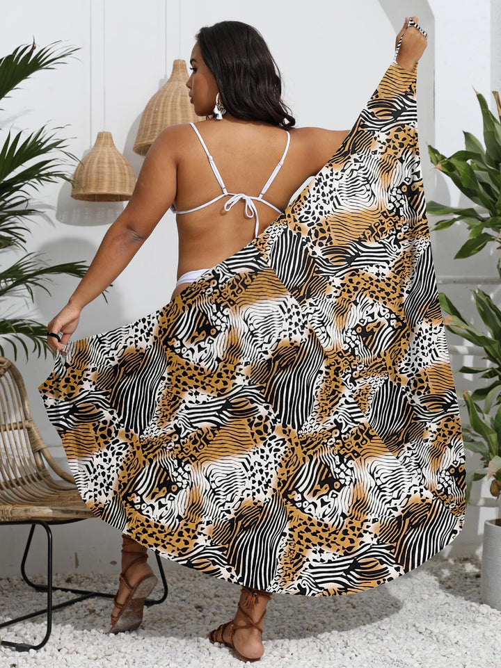 Dame elegant sarong med moderne mønster Skovae