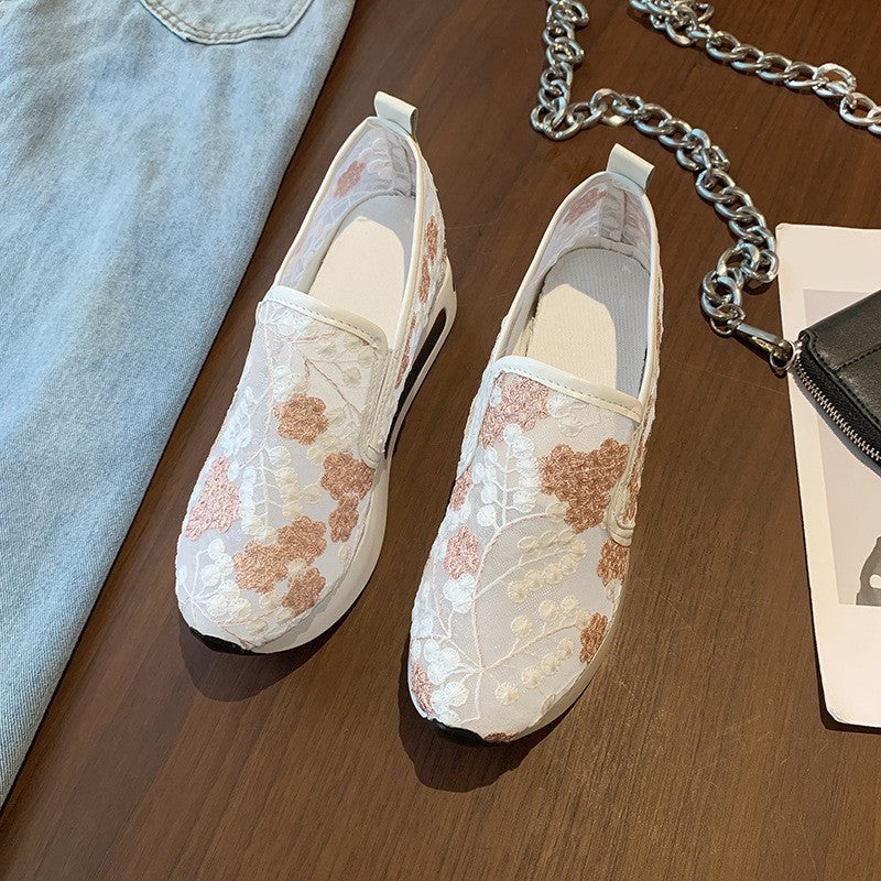 Dame Mode Slip-On Sneakers med blomsterdesign Stilla