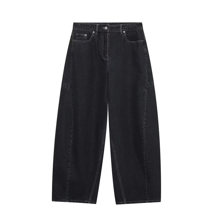 Dame løse jeans i moderne skæring med trendy cargo-lommer Skovae