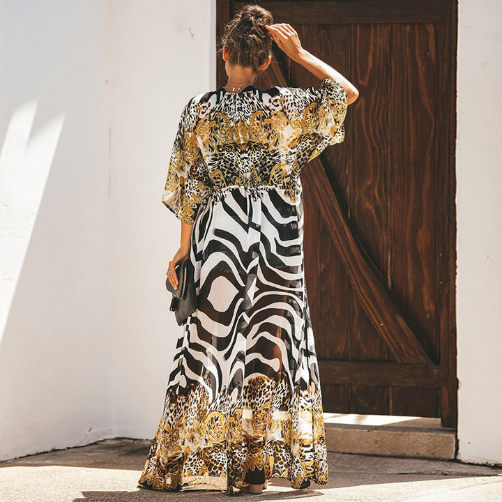 Dame Letvægts Safari-inspireret Cover-Up Kjole Stilla