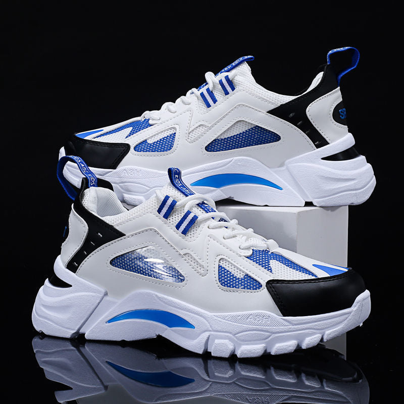 Herrer Sporty fritids sneakers med åndbart mesh-overflade og støddæmpende sål Stilla