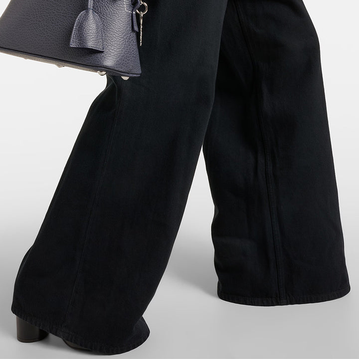 Dame brede jeansbukser med elastisk waist Stilla