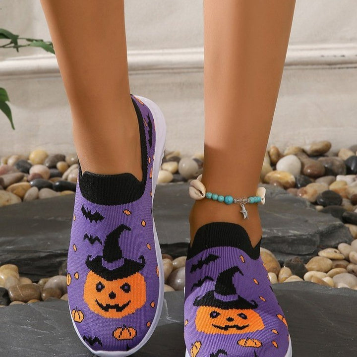 Dame fritidssko med Halloween-motiv og skridsikker sål Stilla