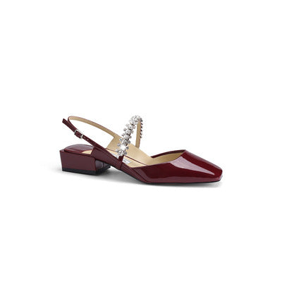 Dame Sling-Pumps med glitrende krystalpynt og elegant design Stilla