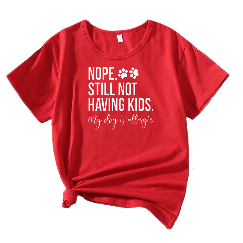 Kvinder Humoristisk Kæledyrelsker Grafik T-Shirt Stilla