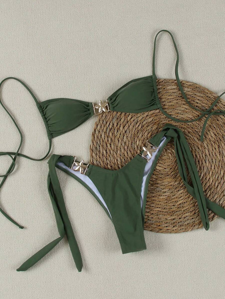 Dame Bikini-sæt med elegante spænder Skovae