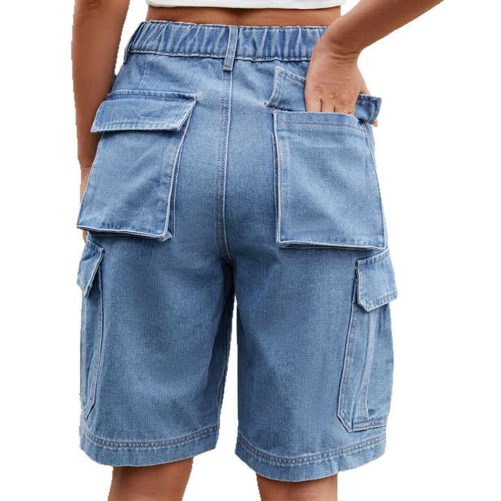 Dame cargo-shorts med elastisk talje og praktiske lommer Stilla