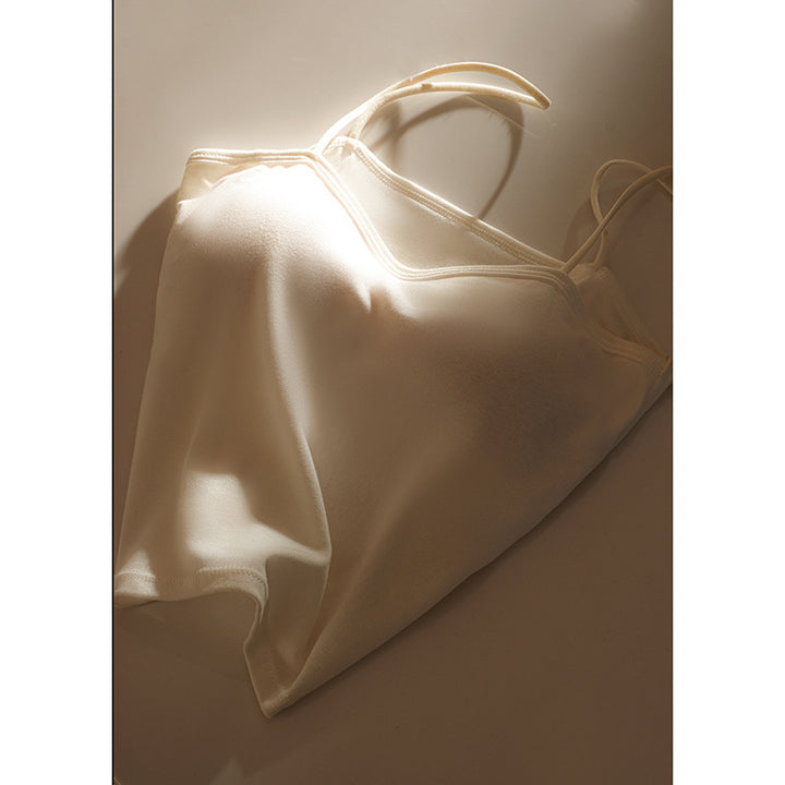Femme Justerbare Stropper Satin Cami Top Stilla