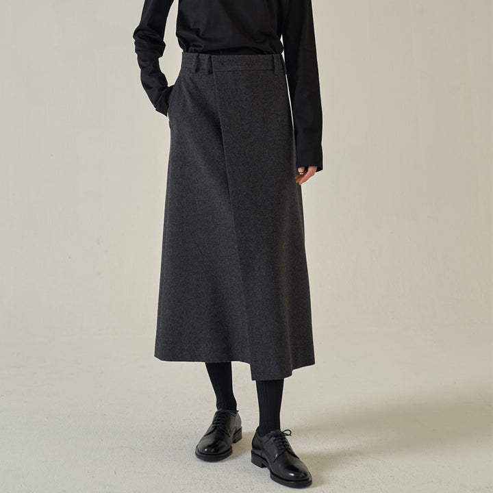 Dame Elegante Maxi-nederdel med høj talje og flydende snit Stilla