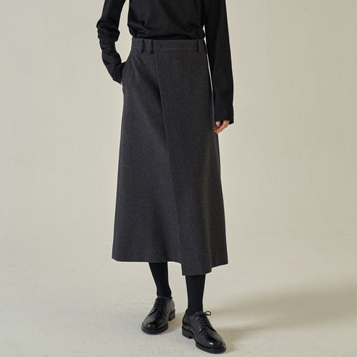 Dame Elegante Maxi-nederdel med høj talje og flydende snit Stilla