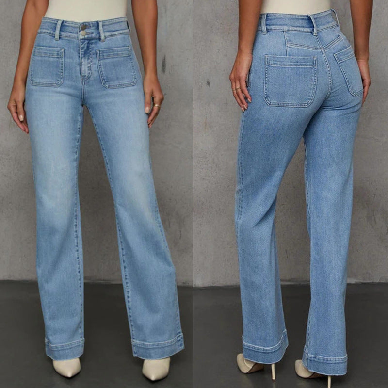 Damer Høj Talje Vintage Jeans Stilla