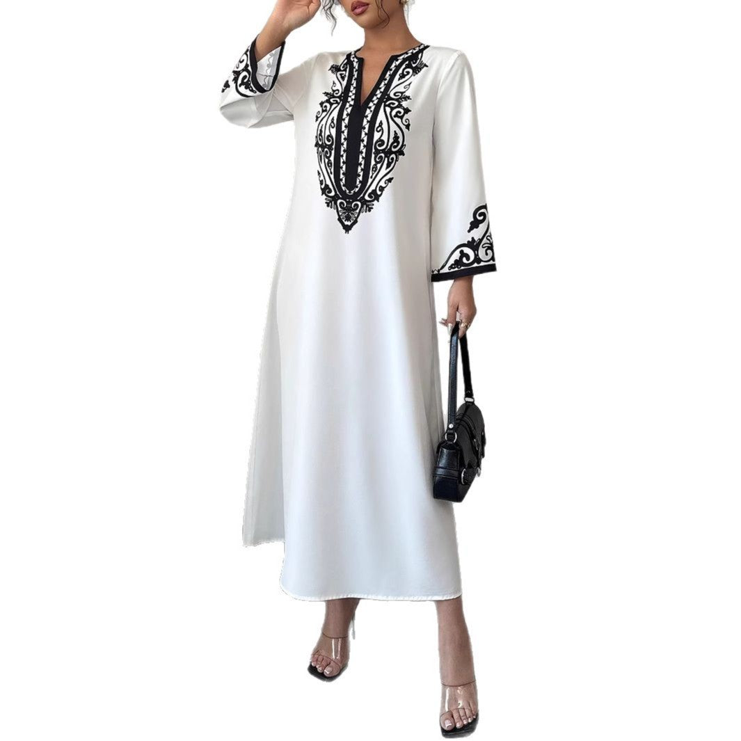 Femme broderet Maxikjole med elegante detaljer Stilla
