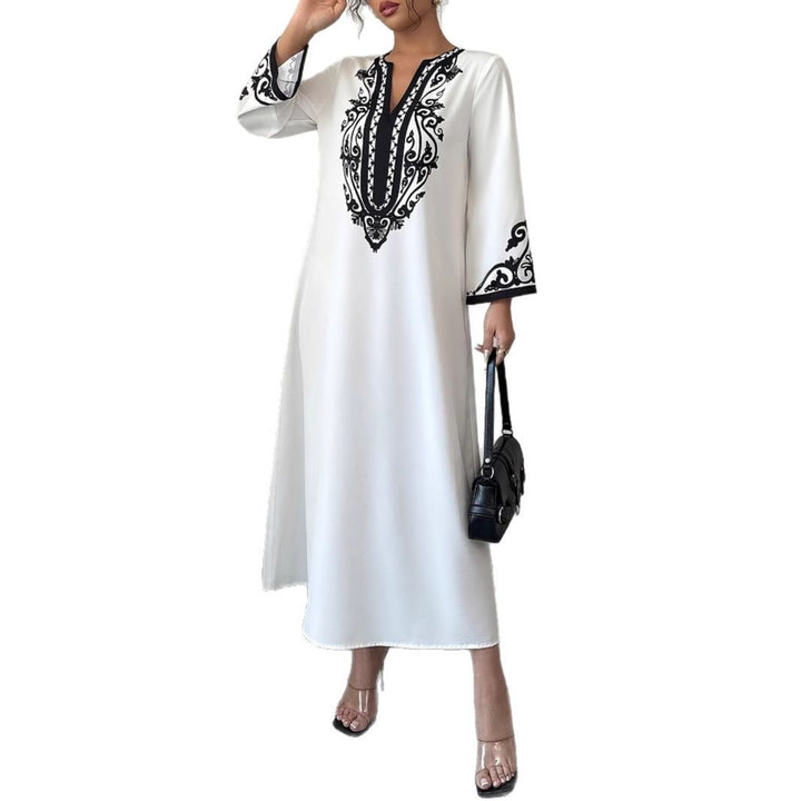 Femme broderet Maxikjole med elegante detaljer Stilla