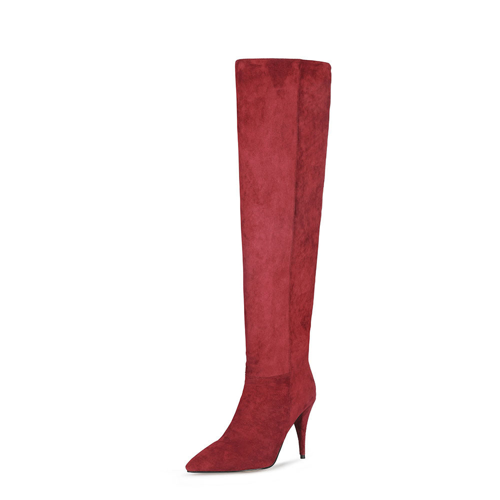 Femme Slouchy Højhælede Over-the-Knee Støvler Stilla