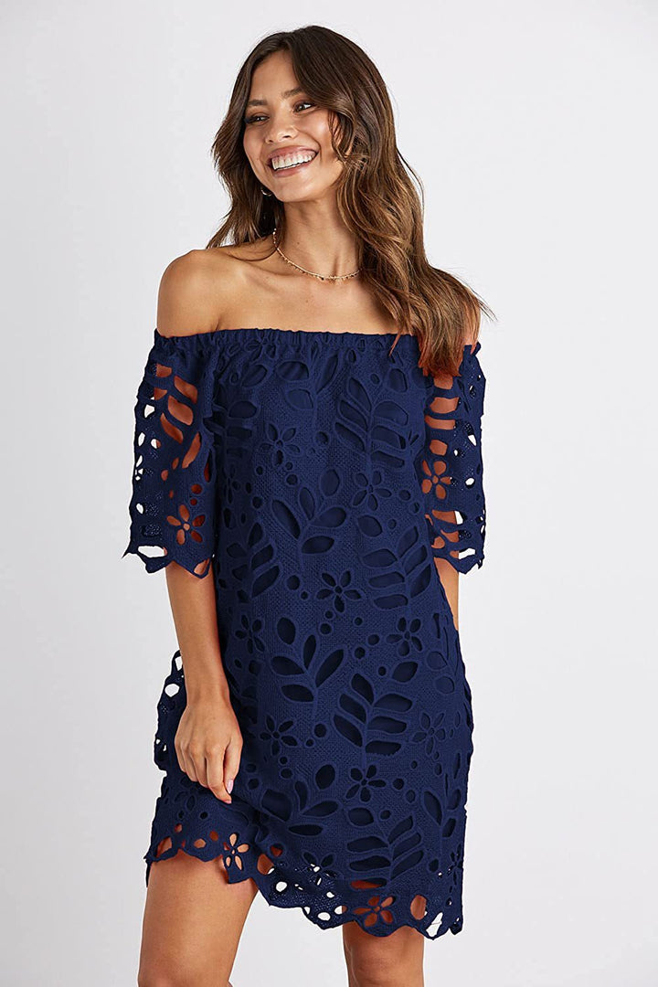 Dame romantisk Off-Shoulder sommerkjole Stilla