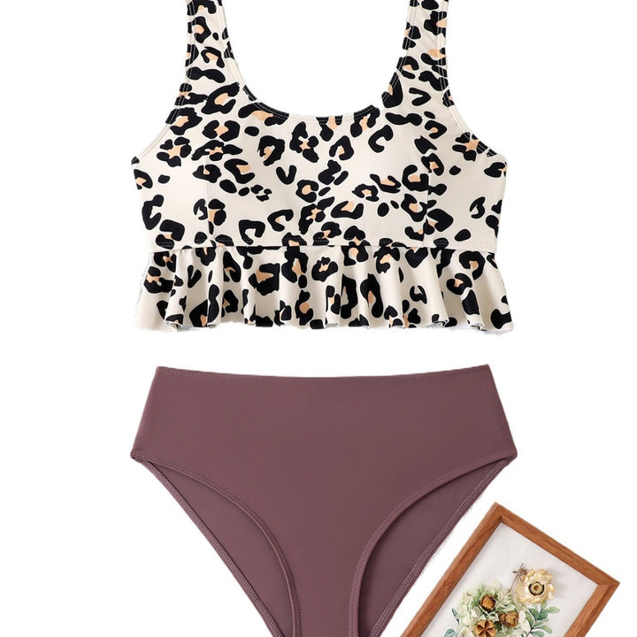 Femme Rüsch Crop Top Højtaljede Badetøj Sæt Stilla