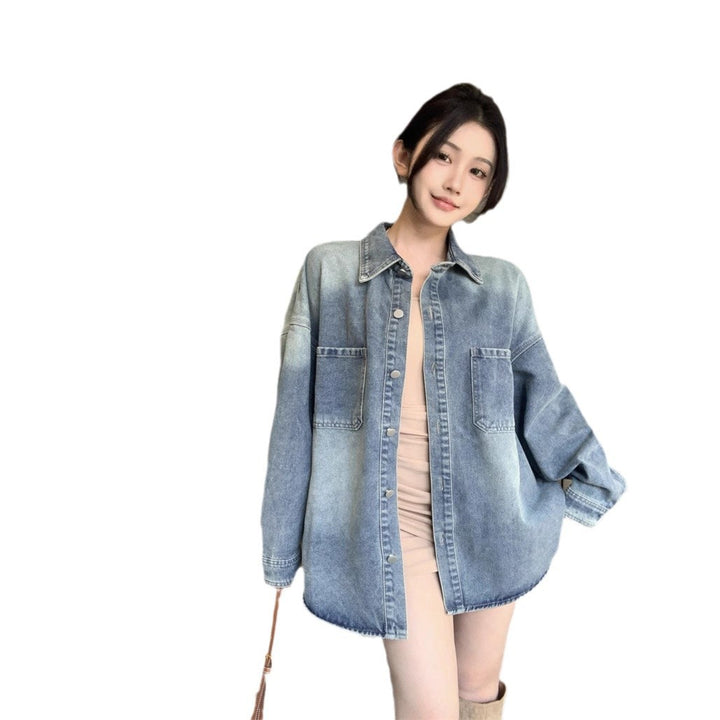Kvinders Oversize Denim Skjorte Stilla