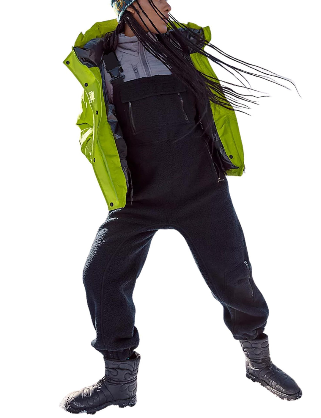 Kvindernes fleece overalls med praktiske lommer og blød inderside Stilla