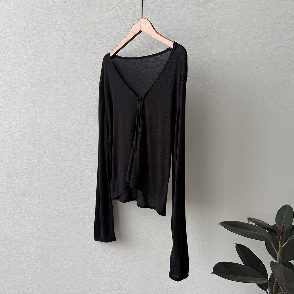 Damer afslappet cardigan med åbne front Stilla